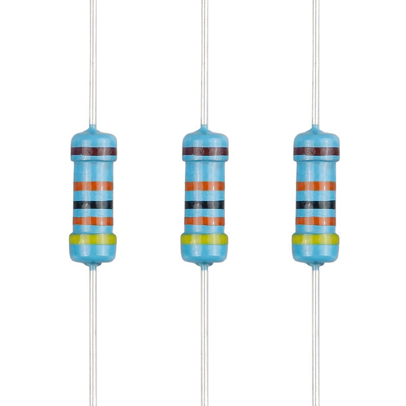 EDGELEC Store 100pcs 430K ohm Resistor 1/2w (0.5Watt) ±1% Tolerance Metal Film Fixed Resistor, Multiple Values of Resistance Optional - Image 1