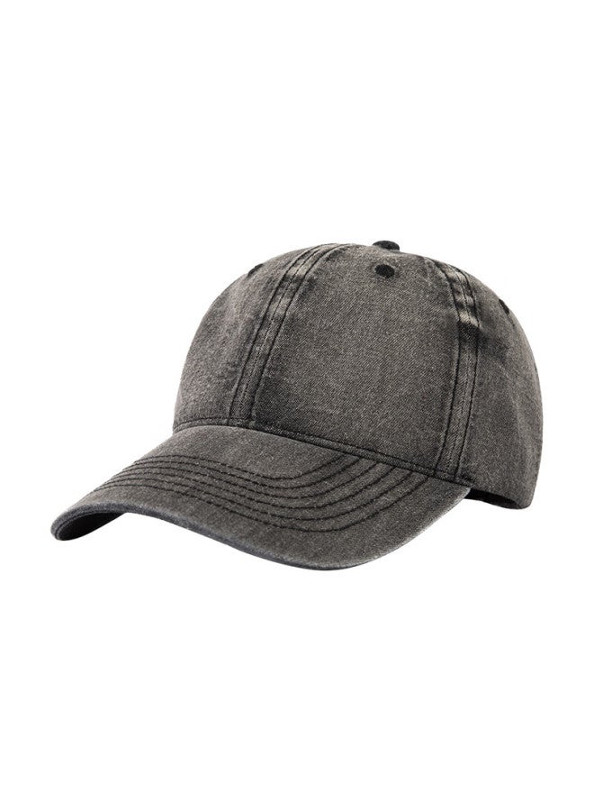 Fancet Baseball Cap For Women, Washed Denim Style Hat Large Head Cirference Sports Cap For Men, Duck Tongue Cap, Couple's Hat - Image 4
