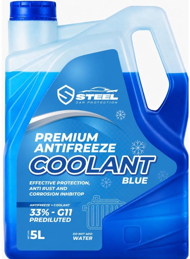 SHIELD STEEL ANTIFREEZE  BLUE COOLANT  33% 5 Liters
