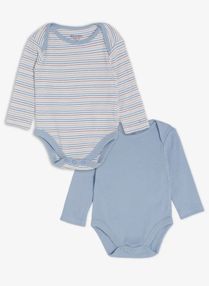 Ripples Baby 2Pcs-Pack Long-Sleeved Bodysuits