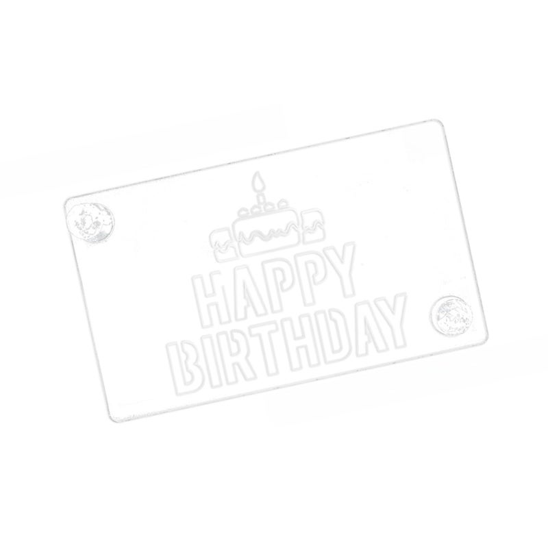 Happy Birthday Cake Stencil Template For Baking Decorating Biscuits Bread - Image 2