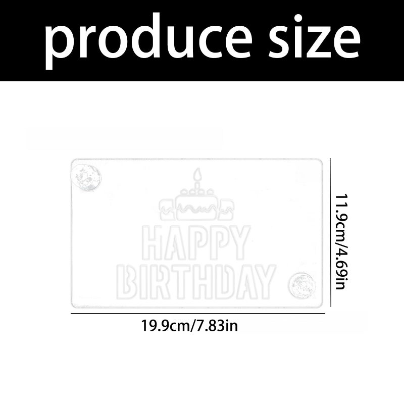 Happy Birthday Cake Stencil Template For Baking Decorating Biscuits Bread - Image 5