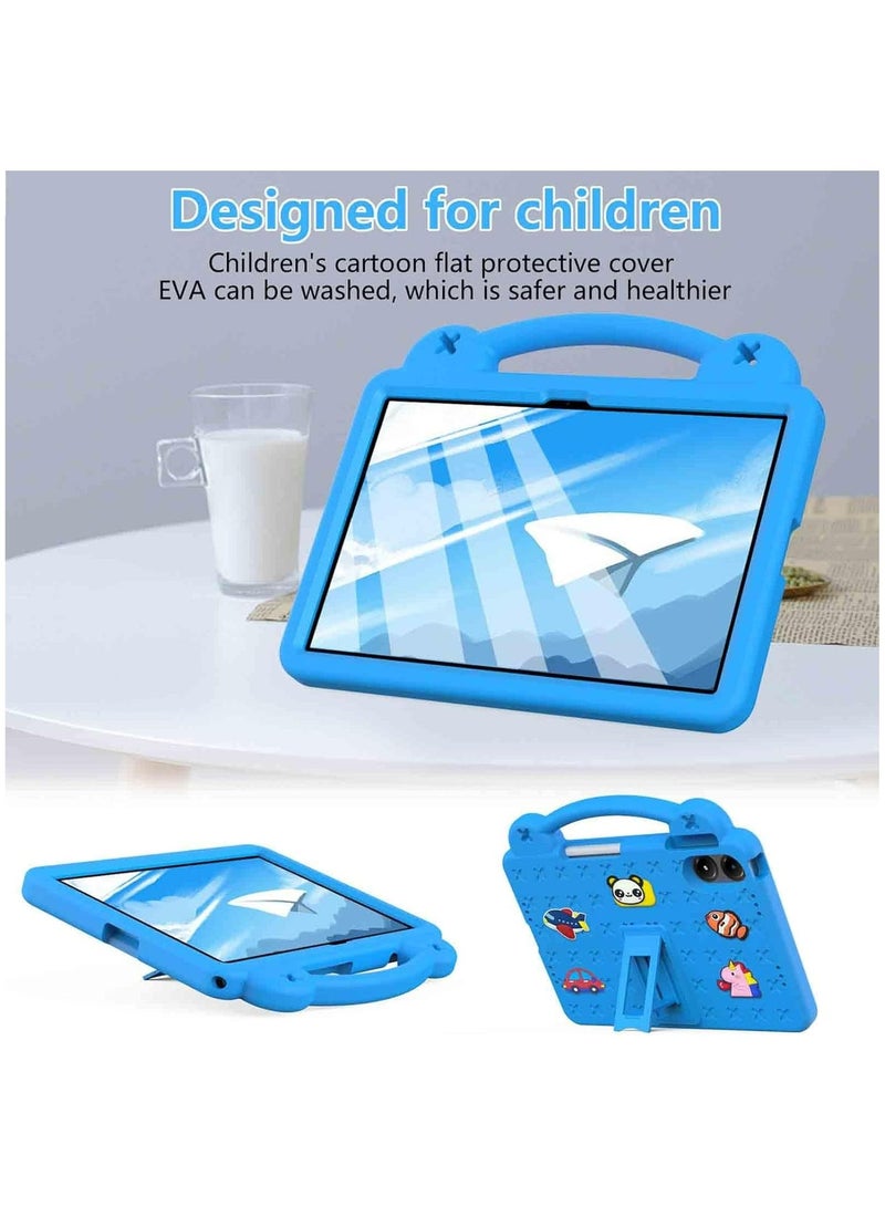 Fankalo Kids Case for Xiaomi Redmi Pad Pro/ Xiaomi Poco Pad 12.1 Inch 2024, Durable Lightweight Shockproof Case with Pen Holder, Handle Stand, Sky Blue - Image 3