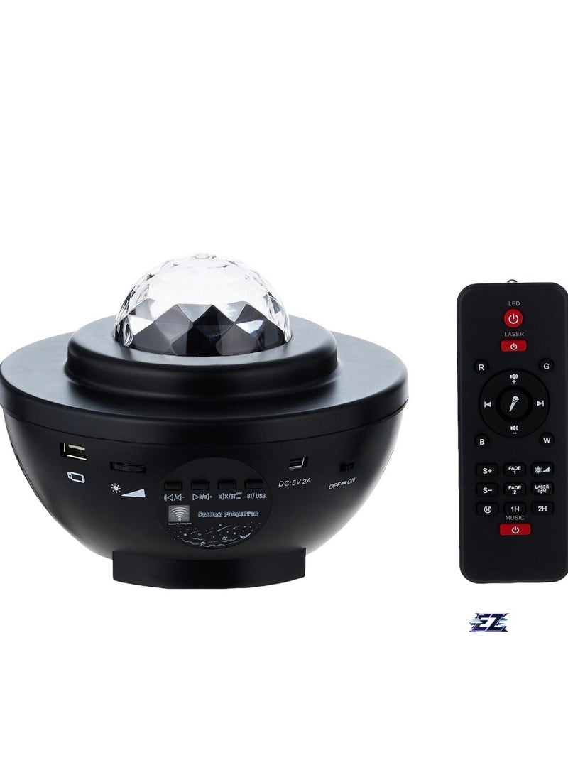 ELTRAZONE Star Light Projector LED Night Light – 2-in-1 Starry & Ocean Wave with Remote Control, 10 Color Changing Music Player, Bluetooth Dimmable for Kids & Adults – Perfect Gift for Home, Relaxation, and Sleep – Black DB-316 - Image 4