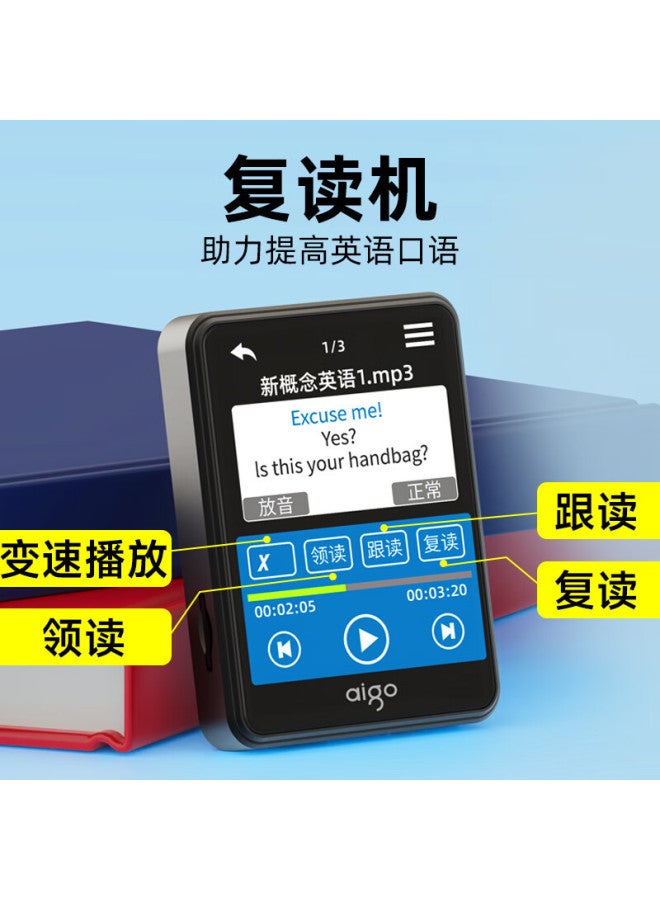 aigo Mp3/mp4 Player Lossless Music Walkman 2.4-inch Bluetooth External Speaker Sound Dictionary - Image 4