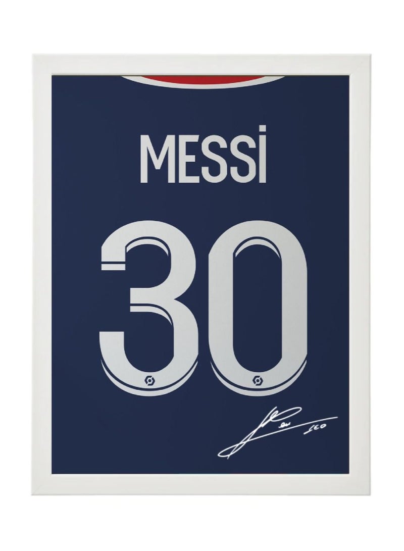 Boomah Accessories Set of 4, Lionel Messi Autographed Jerseys Collection Poster with Frame 30x40cm - Image 4