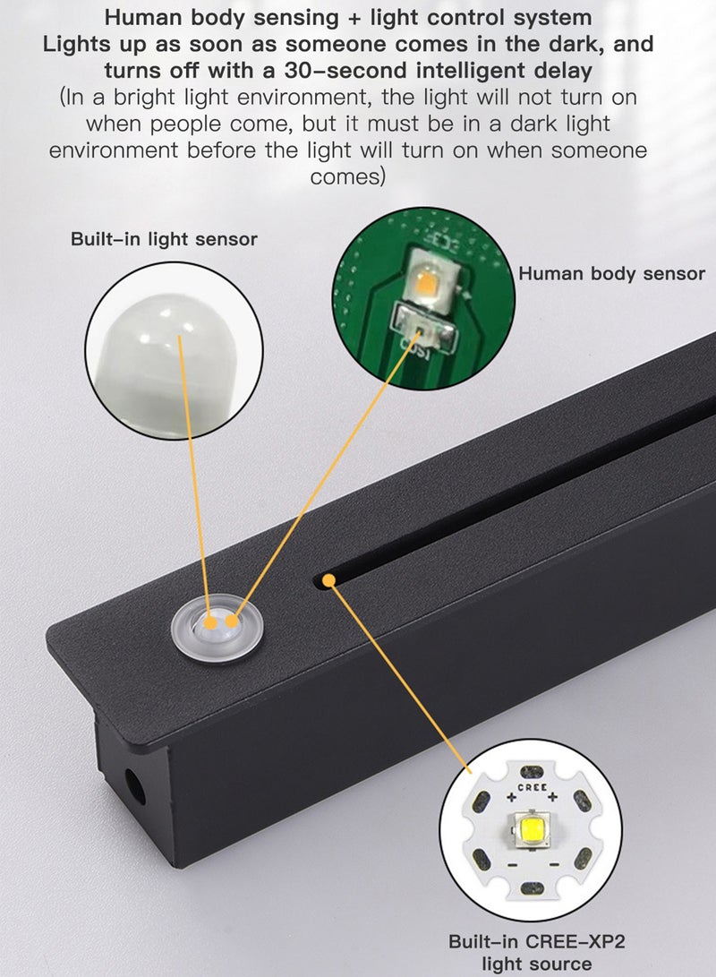 Sharpdo Wall Embedded LED Smart Sensor Light IP65 Waterproof Motion Sensor Lamp For Bedroom Living Room Corridor Night Light Matte Black - Image 2