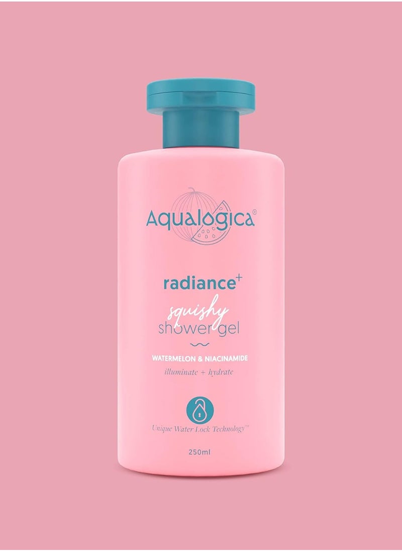 Aqualogica Aqualogica Body Wash Radiance Squishy Shower Gel with Watermelon Niacinamide for Deeply Cleansed 250ml  - Image 2