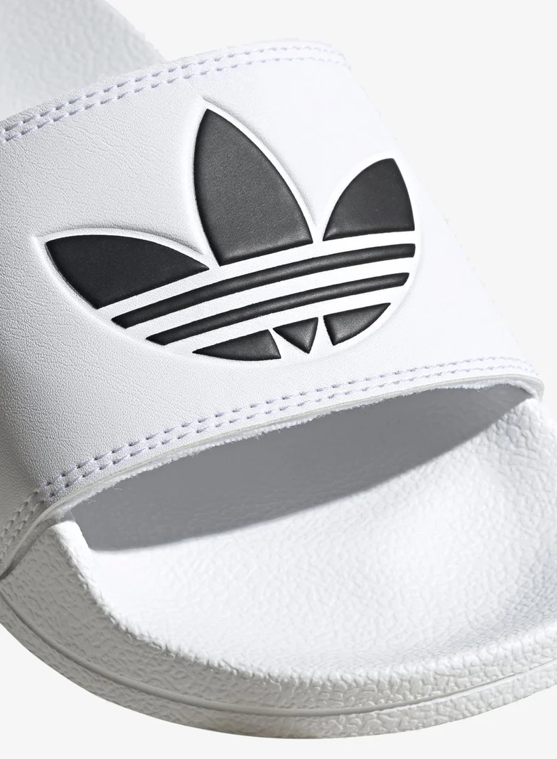 Adidas Originals FTWWHT/CBLACK/FTWWHT adidas ADILETTE LITE J White Originals Kids Slides  | Best Price UAE