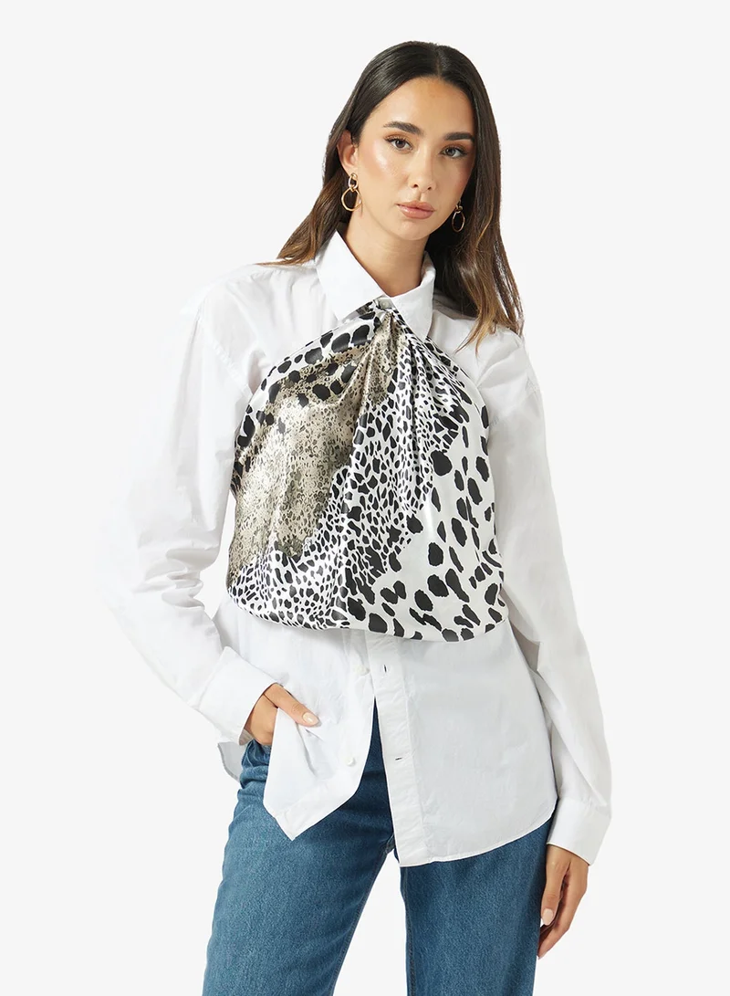Ginger Silk Animal Print Summer Scarf