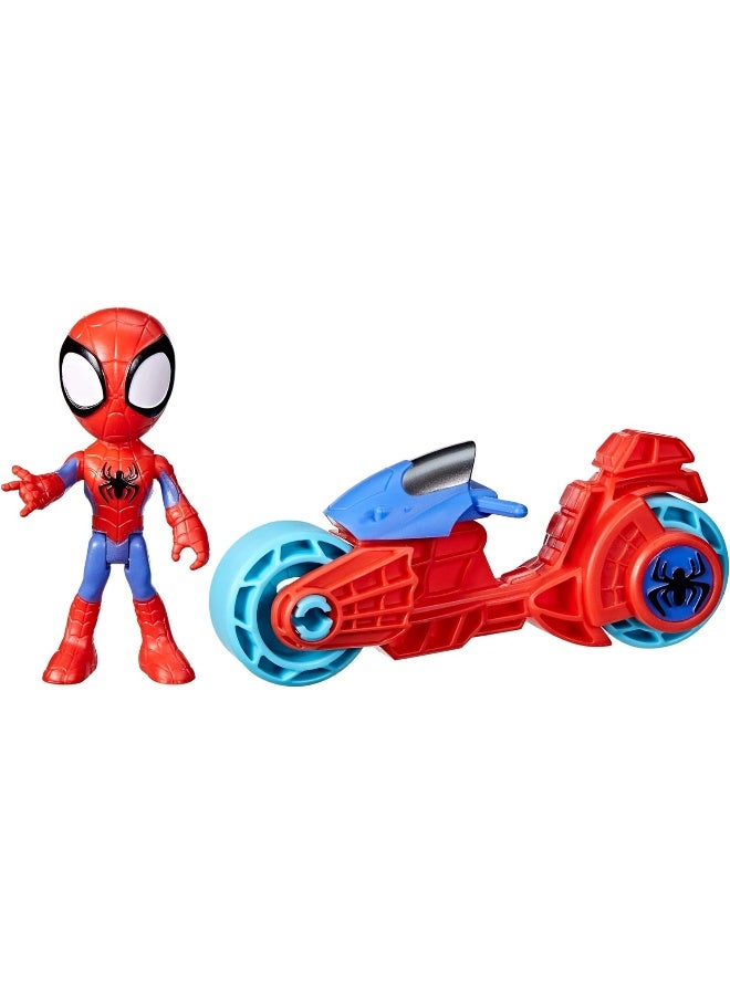 Spidey and His Amazing Friends Marvel Action Figure with Toy Motorcycle, Preschool Toys for 3 Year Old Boys Girls Up - Image 5