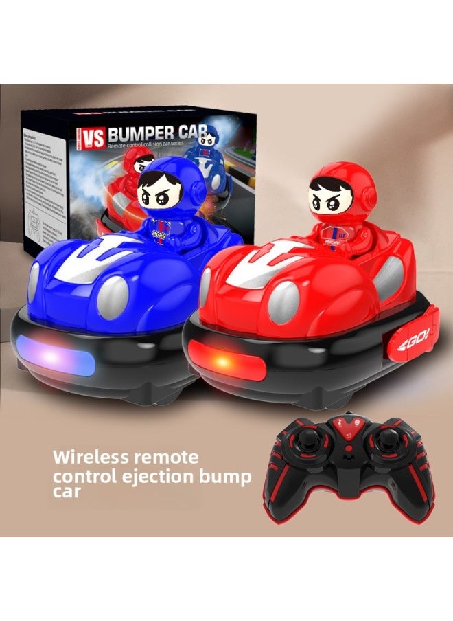 Generic Bumper Car Remote Control Car Double Battle Parent-child Children's Racing Drift Off-road Electric Carting Car Toy Boy-Color:Four-player Battle Version [egg Boy Bump Car-blue + Red] Gift Box-Scale:2 Sets Of Body Batteries [90 Minutes Of Battery Life] Free 2 Remote Control Batteries  - Image 3