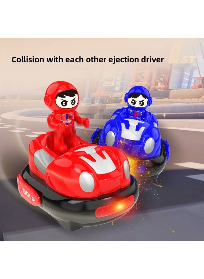 Generic Bumper Car Remote Control Car Double Battle Parent-child Children's Racing Drift Off-road Electric Carting Car Toy Boy-Color:Four-player Battle Version [egg Boy Bump Car-blue + Red] Gift Box-Scale:2 Sets Of Body Batteries [90 Minutes Of Battery Life] Free 2 Remote Control Batteries  - Image 4