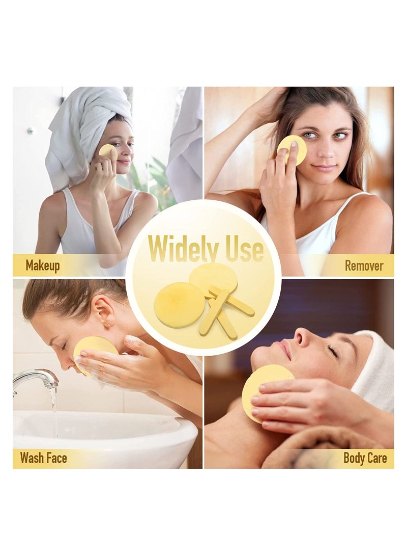 LA PERLA TECH  240 قطعة من إسفنجات الوجه المضغوطة لتنظيف الوجه - إسفنجات وجه صديقة للبيئة - إسفنجات مكياج مستديرة - Image 3
