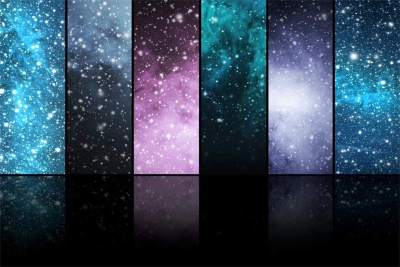 AOFOTO 12x8ft Vinyl Photography Background Universe Stars Constellations Planets Snoflakes Stage Backdrop for Party Adults Portraits Video Display Film Production Studio Prop Video Drapes - Image 5