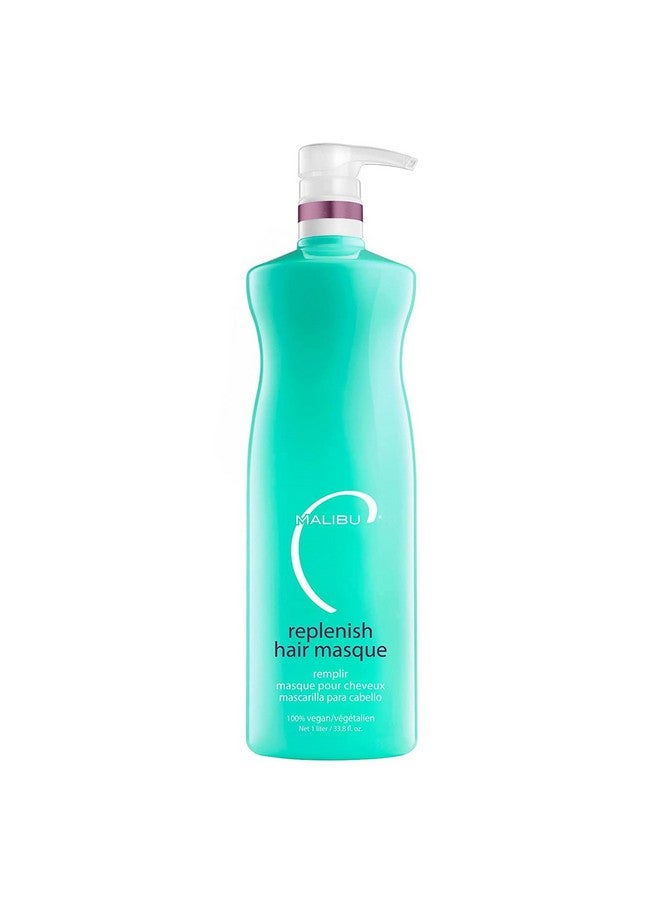 Malibu C Replenish Hair Masque (33.8 Oz) Ultra Hydrating Deep Conditioner For Hair Repair Reparative Formula With Avocado Oil For All Hair Types - Image 1