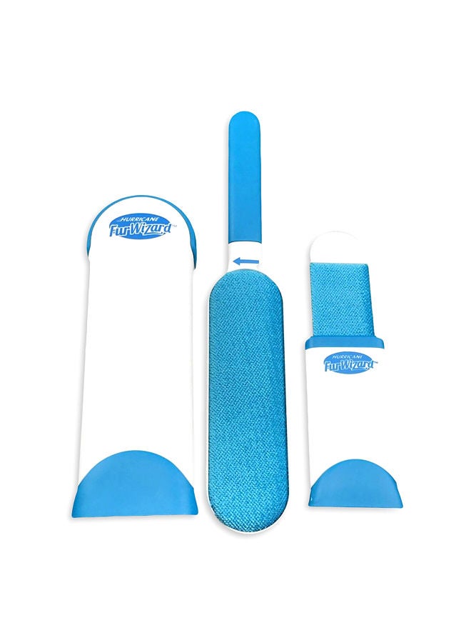 NIBEMINENT Portable Plastic Hair Cleaning Brush Tool Blue/White - Image 1