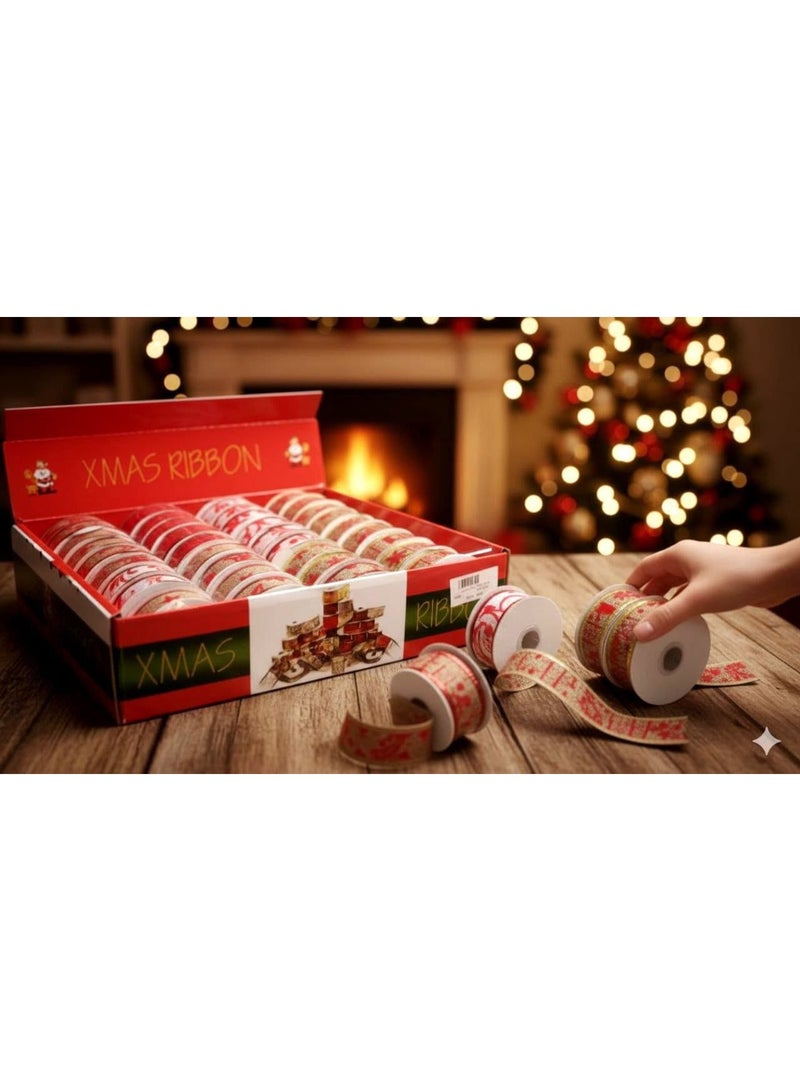 Christmas ribbon, Christmas gift wrapping ribbon for decorating gift wrapping, 270 cm, 1 piece - Image 2