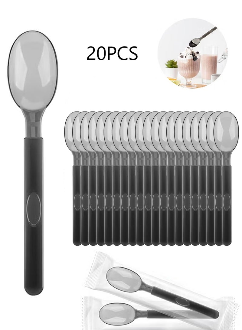 Individually Wrapped Food Grade Spoons, 20-Pack, Disposable Portable Spoons, Suitable for Outdoor Dinners, Family Gatherings, Birthday Parties  - Image 1