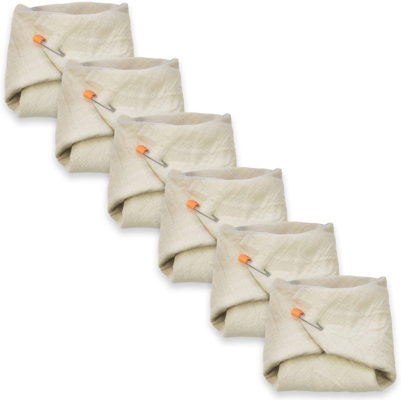 OsoCozy Organic Muslin Flat Cloth Diapers  Made of Ecologically Friendly Soft Absorbent Double Layered 100 Organic Cotton 6 Pack OneSize Fits 1230 Pounds - Image 2