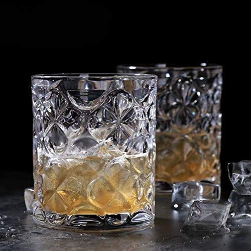 MZP Italin Premium Luxury Glass Luxury Iceberg Design Set of 4 Whiskey Scotch Bourbon Old Fashioned Cocktail Glasses Whisky Gift for Men Bar Glass 300 ML 12 no4 - Image 5