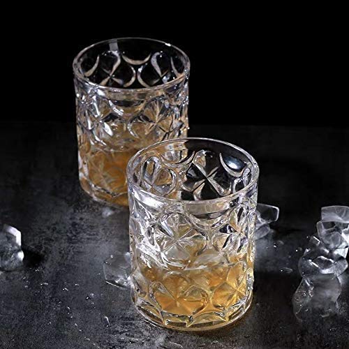 MZP Italin Premium Luxury Glass Luxury Iceberg Design Set of 4 Whiskey Scotch Bourbon Old Fashioned Cocktail Glasses Whisky Gift for Men Bar Glass 300 ML 12 no4 - Image 4