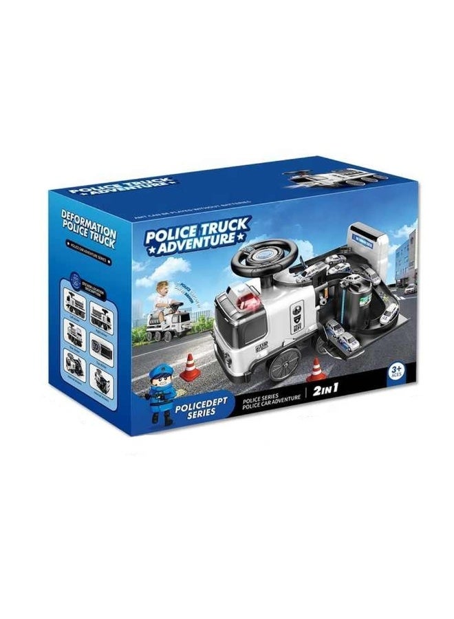 Dearbong Police Truck Adventure 2 in1 Ride on sliding car - 2021222 - Image 3