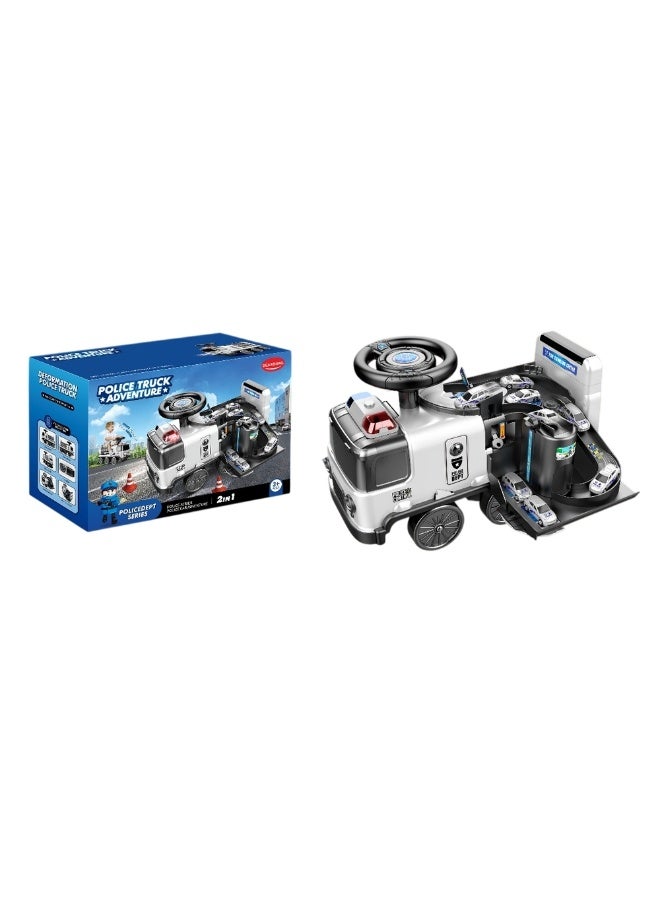 Dearbong Police Truck Adventure 2 in1 Ride on sliding car - 2021222 - Image 1
