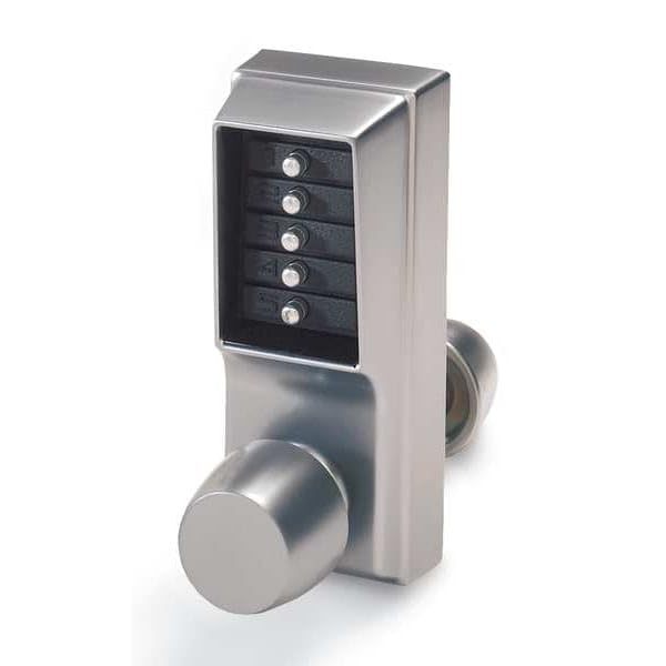 Simplex Kaba 1011-26D-41 Cylindrical Pushbutton Knob Nko Us26D, Satin Chrome - Image 2