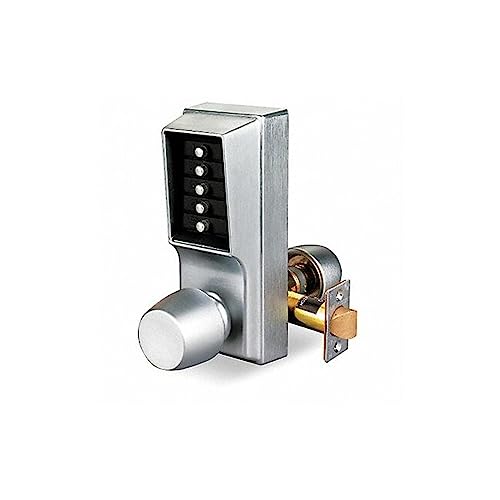 Simplex Kaba 1011-26D-41 Cylindrical Pushbutton Knob Nko Us26D, Satin Chrome - Image 1