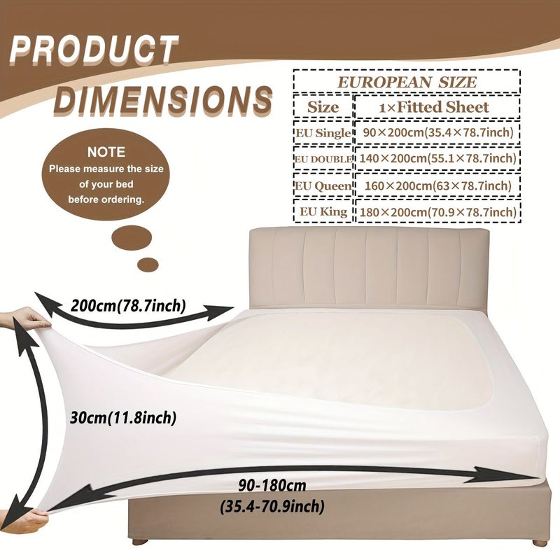 Coffee Brown Bed Skirt High Elasticity Four Sided Design Ultra Soft Anti Slip Dust Proof All Season Bedroom Living Room Decor 35.43 by 78.74 Inches - Image 3