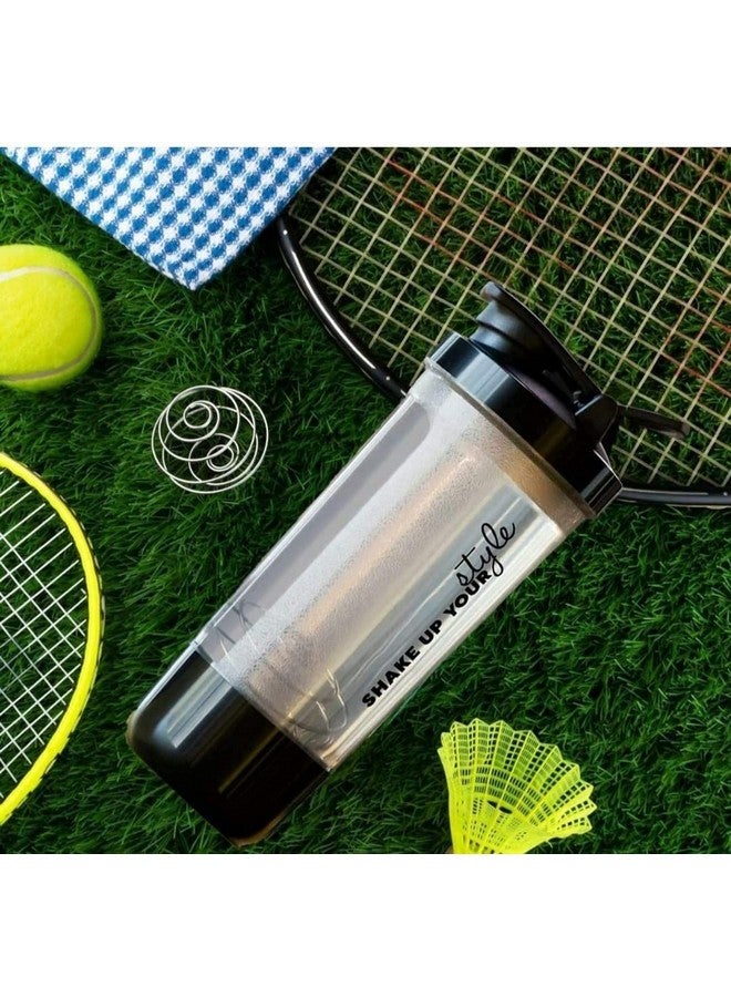 SADAGUN SADAGUN Pro Shaker Bottle 600ml | Leak-Proof BPA-Free Gym Shaker with Storage Compartment & Stainless Steel Blender Ball - Protein Or Powder Shake Bottle for Men & Women (Multicolor)  - Image 3