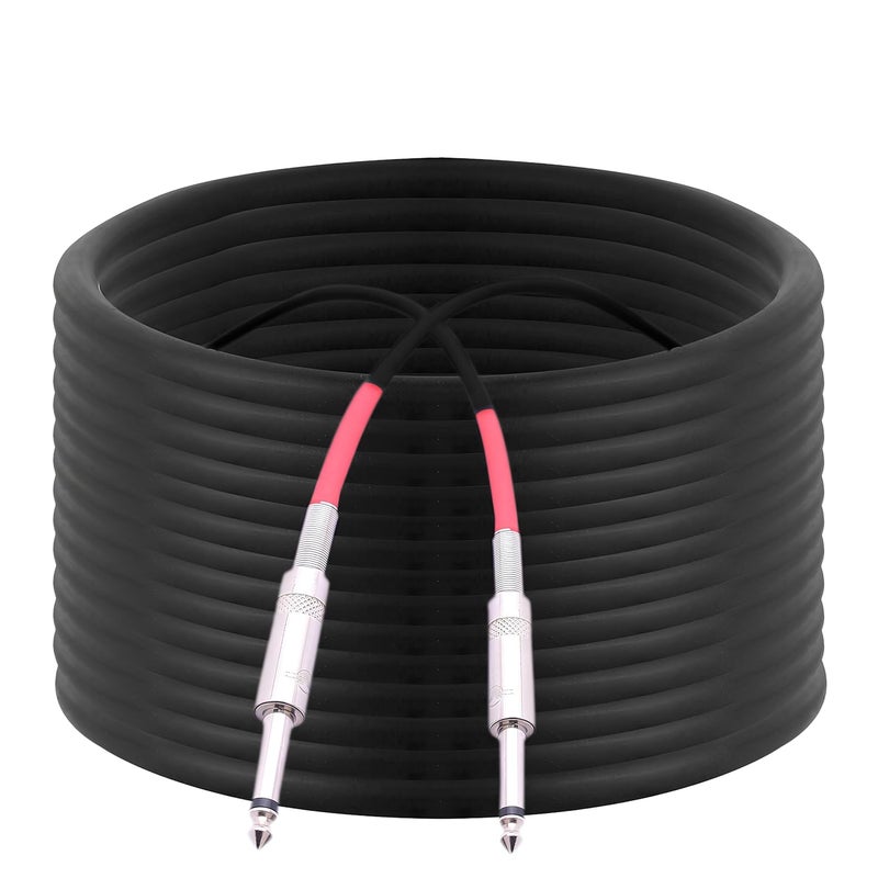 EKAAZ كابل جاك مونو 6.35 مم 1/4" TS – كابل باتش جيتار/كابل آلة موسيقية، ذكر إلى ذكر (5م) - Image 2