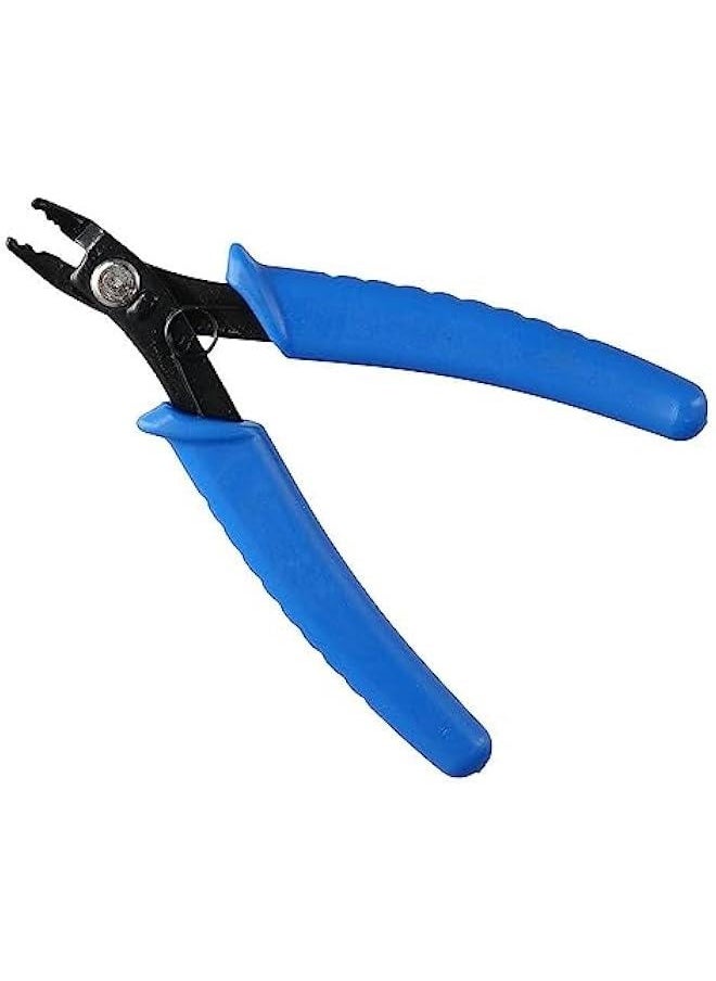 Generic 2Pcs 5 Inch Bead Crimping Pliers Mini Blue Fine Pliers with Spring Straight Head Multi Use DIY Jewelry Making Tools  - Image 4