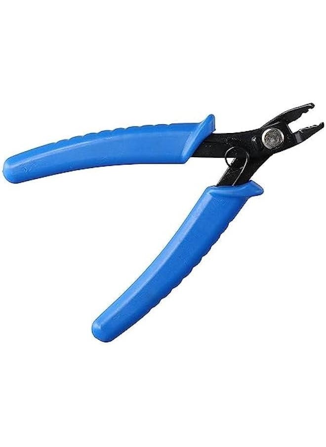 Generic 2Pcs 5 Inch Bead Crimping Pliers Mini Blue Fine Pliers with Spring Straight Head Multi Use DIY Jewelry Making Tools  - Image 5