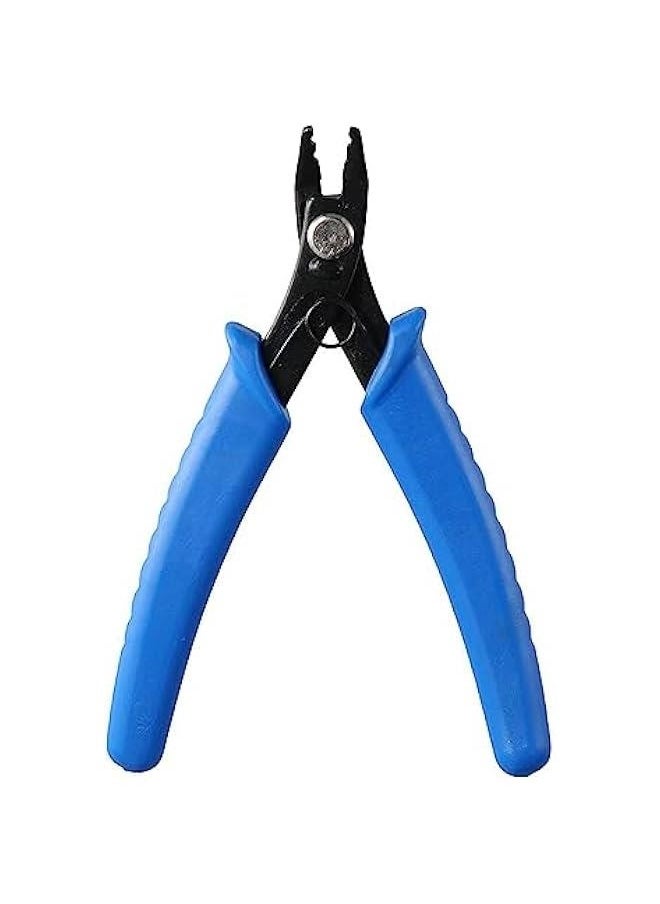Generic 2Pcs 5 Inch Bead Crimping Pliers Mini Blue Fine Pliers with Spring Straight Head Multi Use DIY Jewelry Making Tools  - Image 2