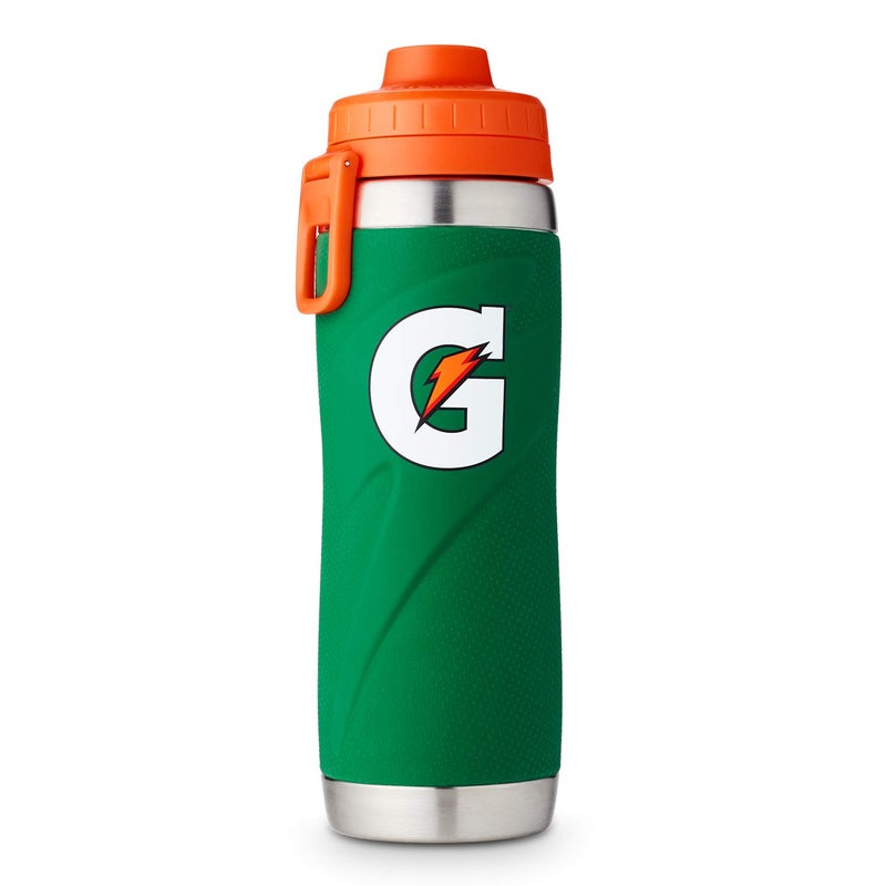Gatorade زجاجة رياضية من غاتوريد مصنوعة من الفولاذ المقاوم للصدأ، 26 أونصة، عزل مزدوج الجدار، أخضر، 26 أونصة (عبوة من 1) - Image 1