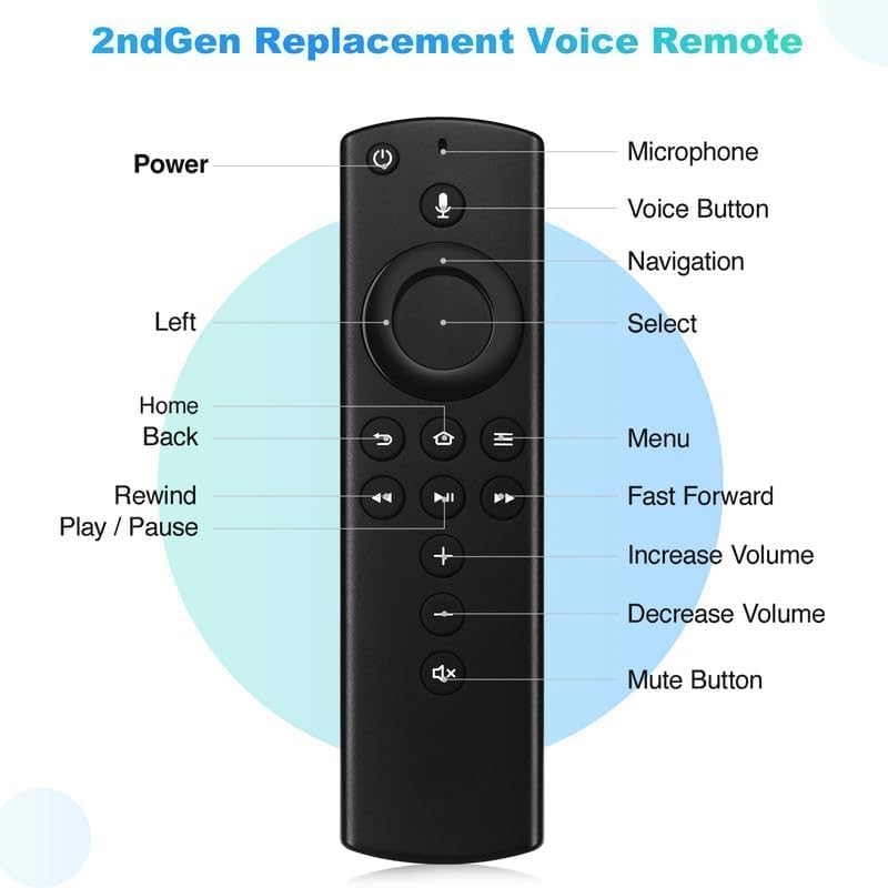 KPDP Original Remote Control Compatible with Voice FlRE TV Stick (2nd Generation) by KPDP - Image 2