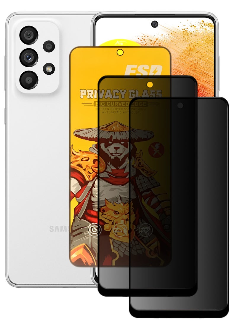 ESD 2 Pieces Tempered Dustproof Privacy Glass Screen Protector Compatible For Samsung Galaxy A72 - Image 1