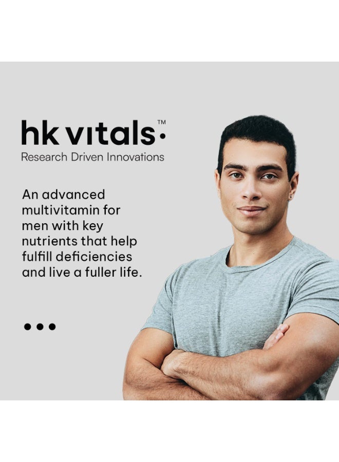 hk vitals Multivitamin Plus Men, 30 Tablets | Daily Multivitamin for Men, For Energy, Stamina, Immunity, Gut, Heart, Bone & Muscle Health - Image 3