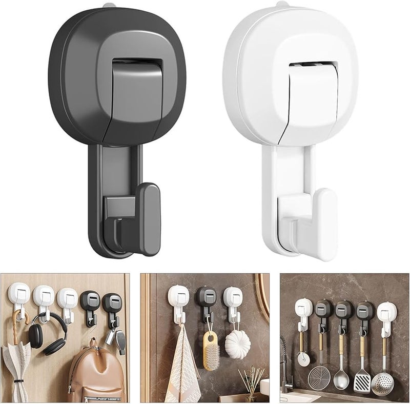 خطافات الشفط البيضاء المقاومة للماء، علاقة التفريغ للمطبخ والحمام ودش الحائط المثبتة على الحائط - Image 3