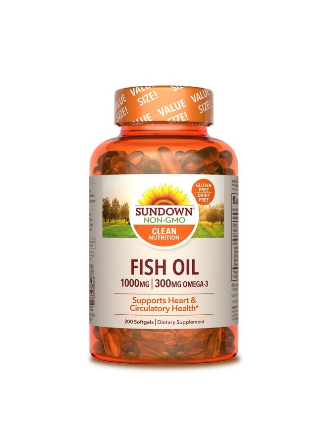 Sundown - Fish Oil 1000 Mg 200 Softgels - Image 1