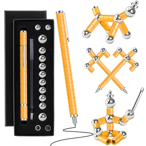 YYMHMF Graduation Gift Magnetic Fidget Pen Creative Thinking Writing Tool for Teens College Students Stress Reliever Desk Toy for Focus ADHD Modular Geometry Building Pen Cool Birthday Gift for Him Her - Image 1