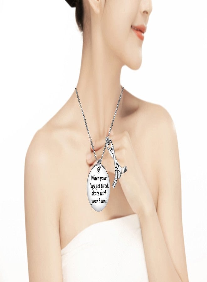SEIRAA Hockey Stick Jewelry Ice Hockey Player Necklace Skate with Your Heart Pendant Hockey Team Necklaces (Hockey) - Image 5