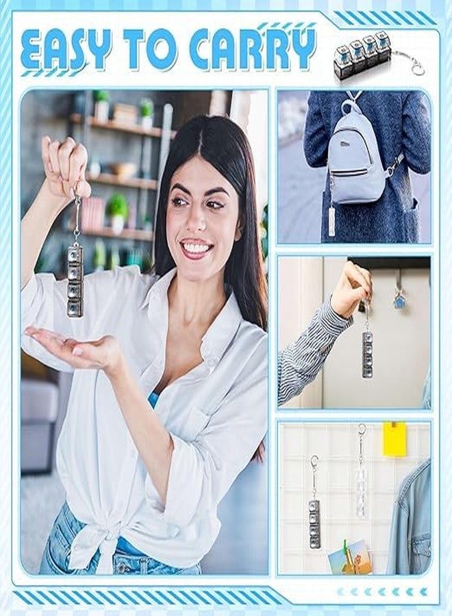 GOMNIK 4-in-1 Keyboard Fidget Clicker Toy | Mechanical Key Button Cube with Silent & Loud Clicks | Stress Relief Keychain | Pack of 2, Multicolor - Image 5