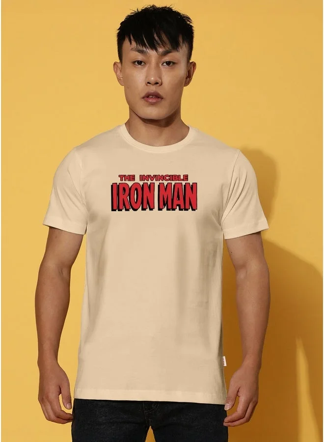 فيردو Veirdo® Official Marvel Merchandise for Men's 100% Cotton Graphic Print Regular Fit Round Neck T-Shirt Swan White Colour in XL Size