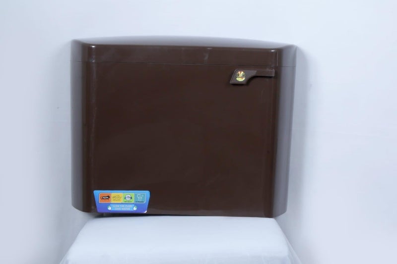 RAYNO Side Handle Flush Tank Single Flush Cistern Bathroom Flush Tank Bathroom Sanitary Ware Accessories 10 L flushing (Coffee Brown) - Image 2