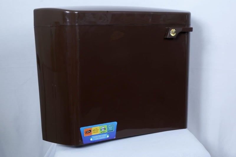 RAYNO Side Handle Flush Tank Single Flush Cistern Bathroom Flush Tank Bathroom Sanitary Ware Accessories 10 L flushing (Coffee Brown) - Image 1
