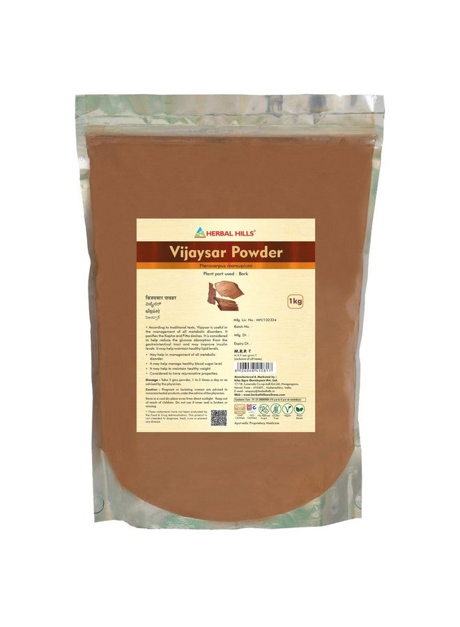 HERBAL HILLS Herbal Hills Vijaysar Powder (Pterocarpus Marsupium) | 1 Kg Pack  - Image 1