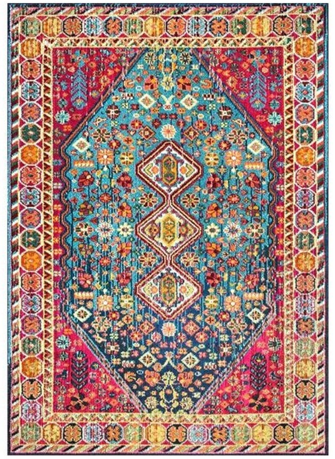 keke Ethnic Style Living Room Carpet imitation Cashmere with Dot Plastic Bottom 200X300cm Style-5  - Image 2